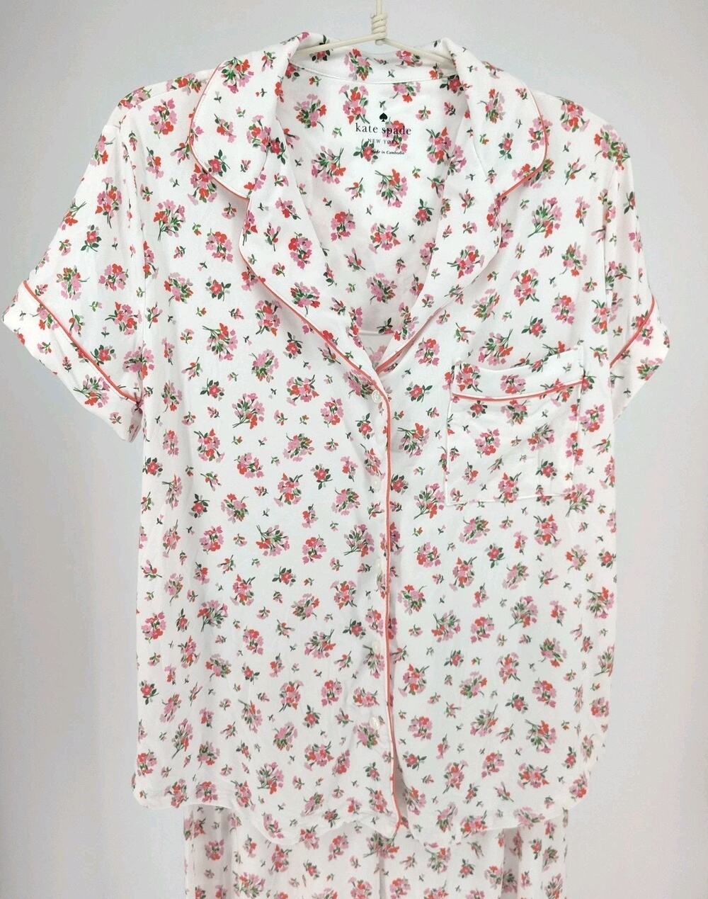 NWT Kate Spade New York Women S Floral SS Pajama Set Cottagecore Romantic Lounge
